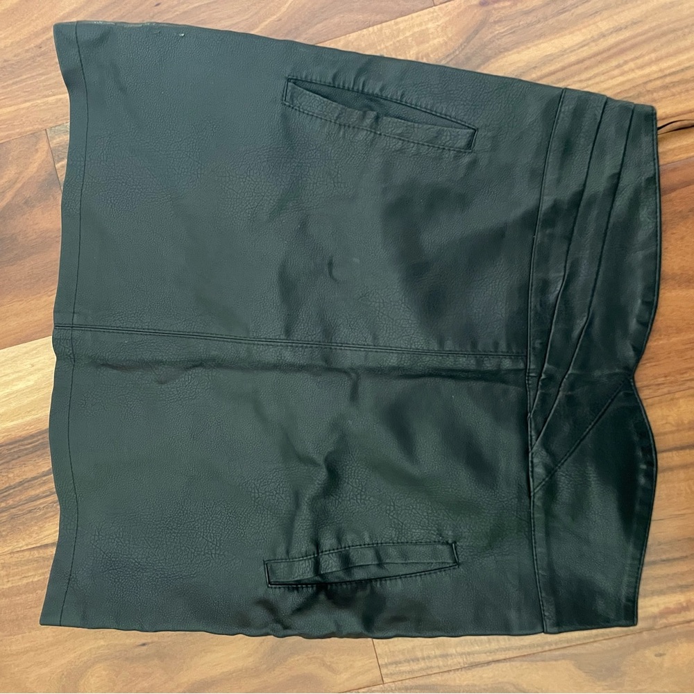 Black Pleather Mini Skirt